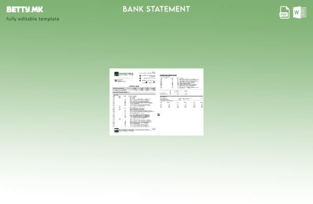 модерен стил Австралија Woodforest Националната банка извод шаблон зборови